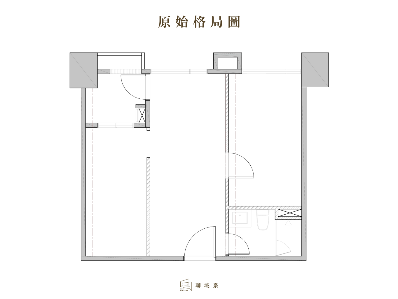 台北北投_岳榕莊_原始格局圖