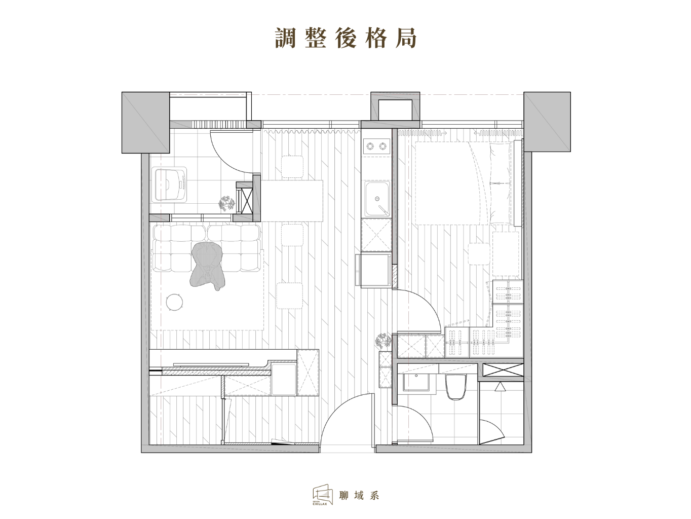 台北北投_岳榕莊_調整後格局圖