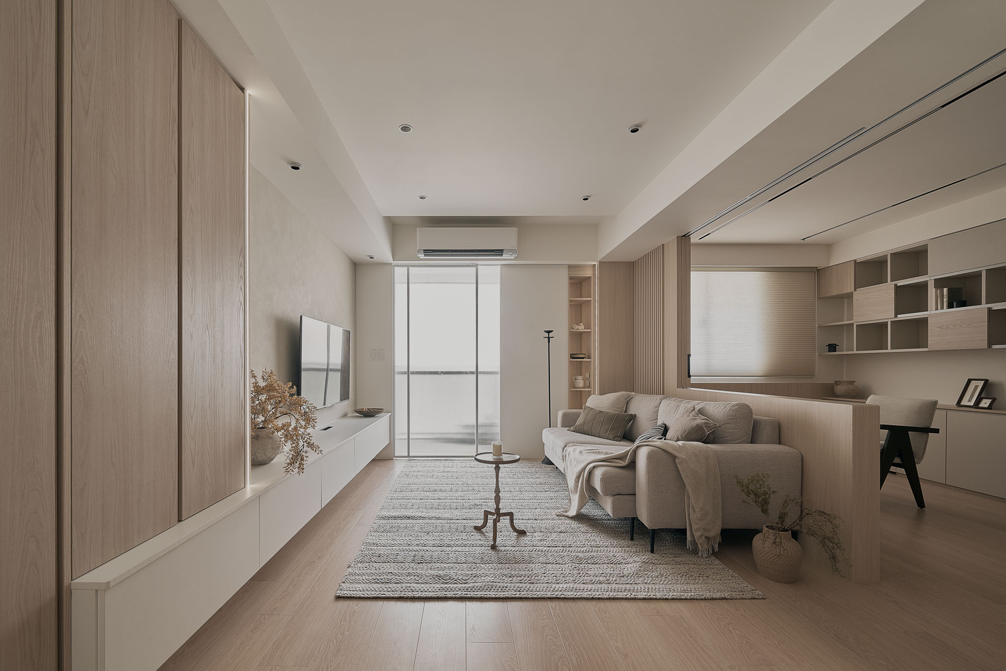 台北信義_富台國宅_日系_japandi_客廳+書房