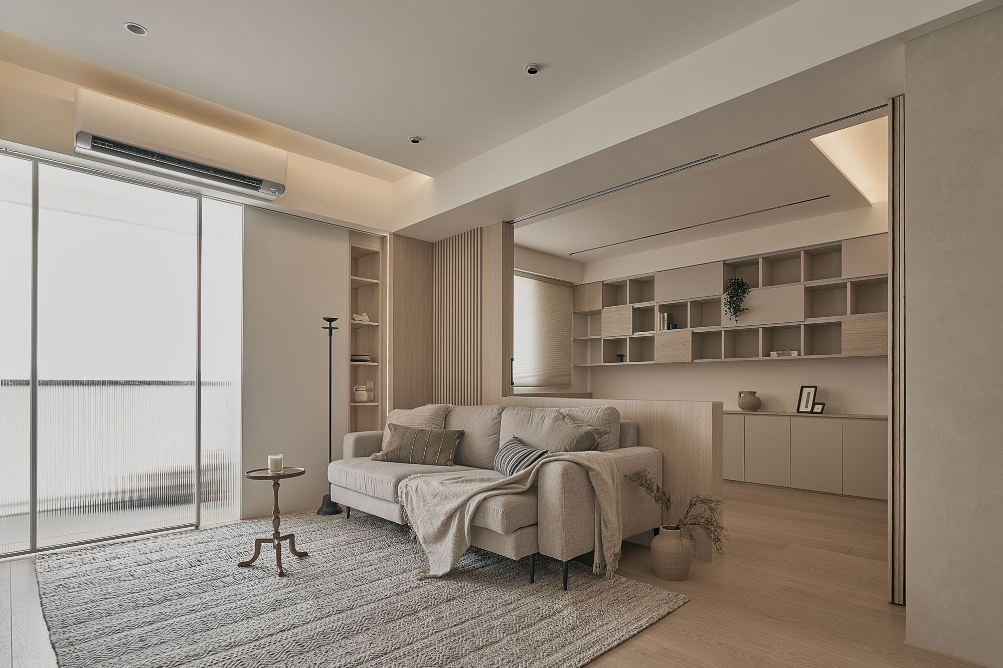 台北信義_富台國宅_日系_japandi_客廳+書房