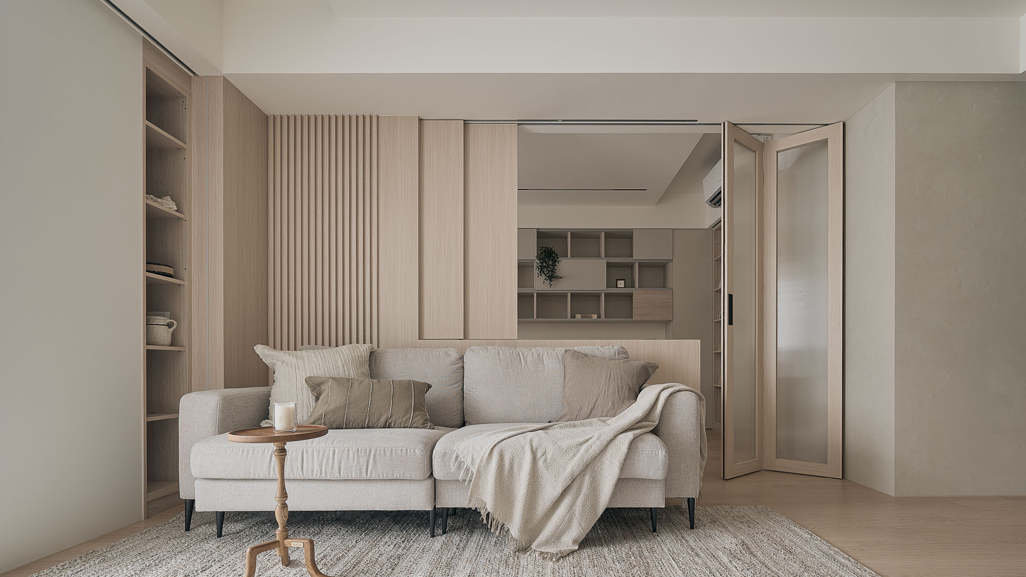 台北信義_富台國宅_日系_japandi_客廳+書房