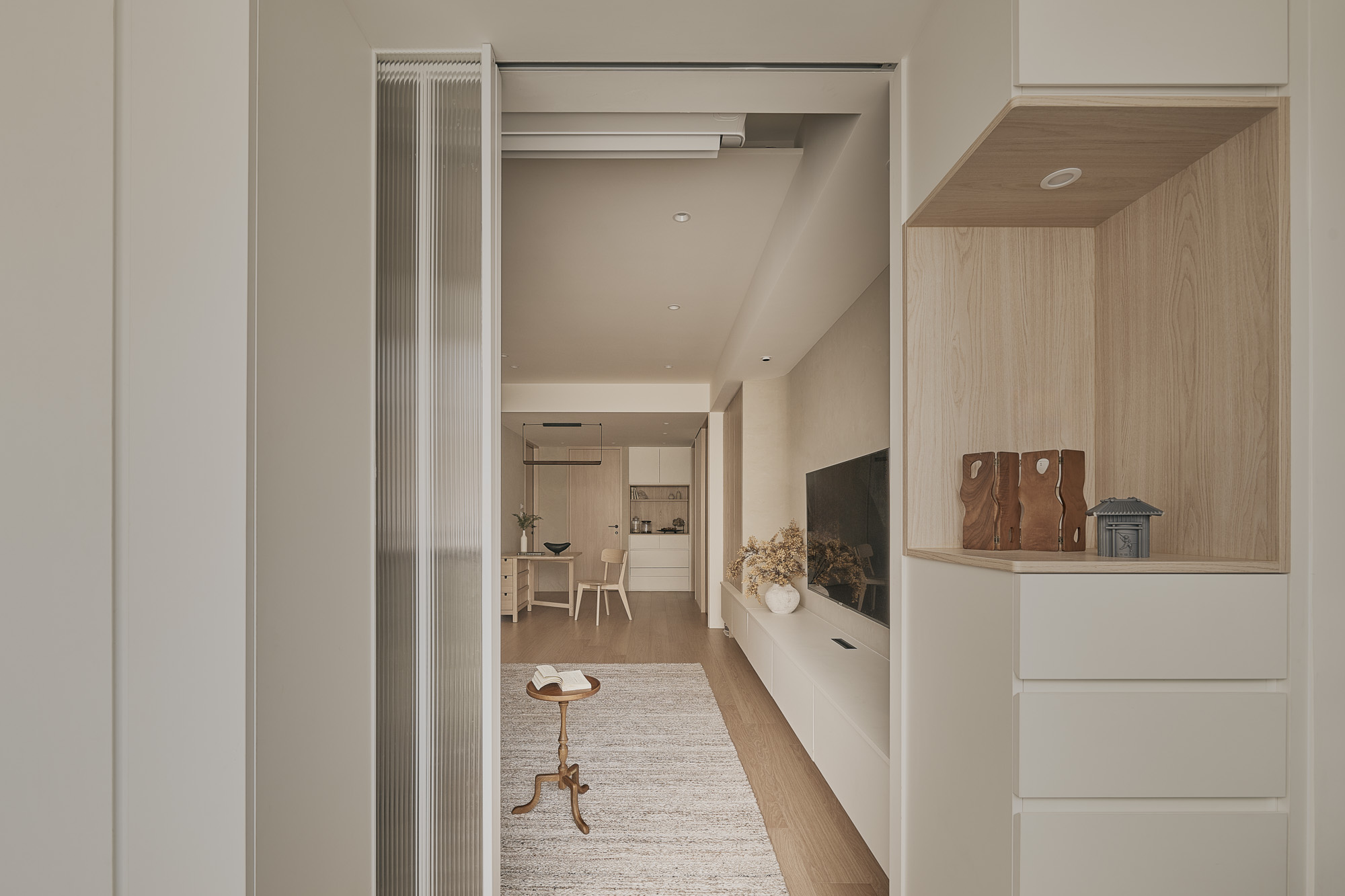 台北信義_富台國宅_日系_japandi_客廳+玄關