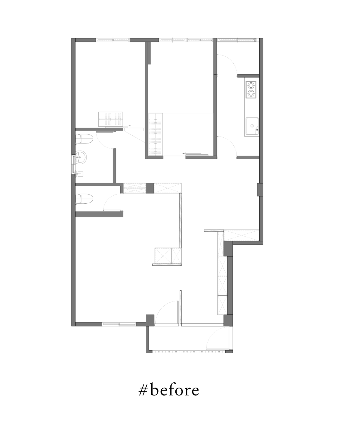 台北信義_富台國宅_老屋翻新_原始格局圖