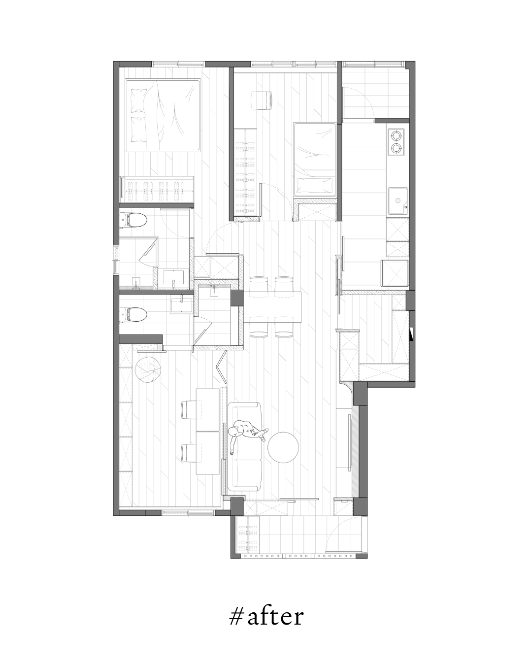 台北信義_富台國宅_老屋翻新_平面設計圖