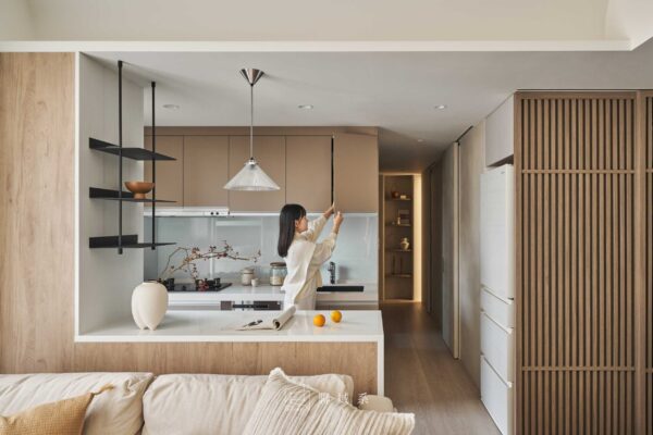 聊域系_新北新莊_現代侘寂風_新成屋_開放式廚房